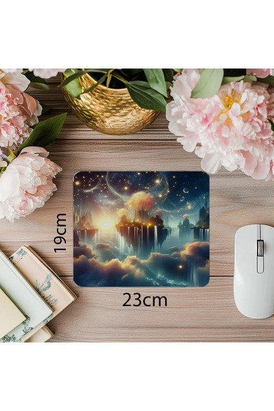 Luluyen Stardust Ветровита фантазия подложка за мишка - 19x23 см 2 мм правоъгълна подложка за мишка с печат, внос