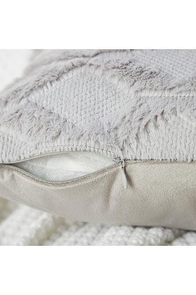 Juliyeh Set of 2 pillowcases, polyester, gray, 50 x 50 cm
