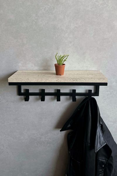 AJU Modern Coat Rack Wall Mounted Hanger and Rack Coat Umbrella Bag Towel Clothes Mail Hallway Hallway Hanger