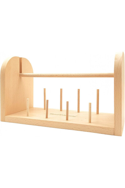 Hand U Journey Suport pentru bobină de macrame, lemn, 26,5 x 12 x 15 cm