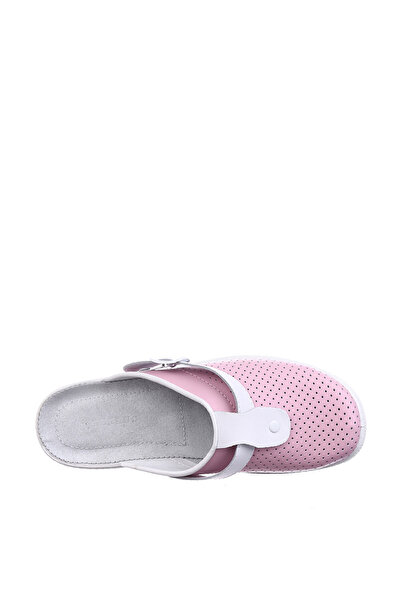 Tellus Leather medical clogs “Tellus” 74-08/04/01, Pink-White