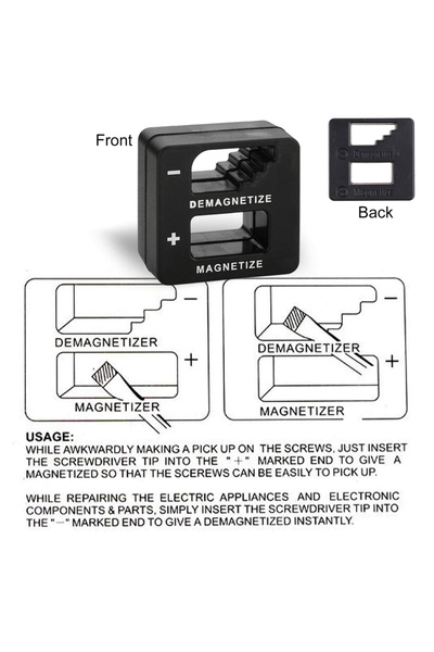 choice2 black Screwdriver 2 in 1 Magnetizer Demagnetizer Professional Magneti...
