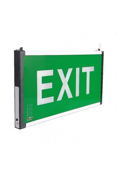 PROCART Panou de siguranță LED, indicator EXIT 3W, alimentat cu baterii, permanent