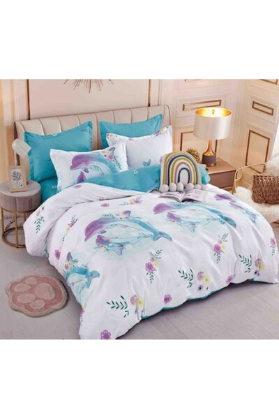 JOJO HOME Lenjerie de Pat Finet, 4 Piese, 1 Persoana 155 x 230cm Multicolor