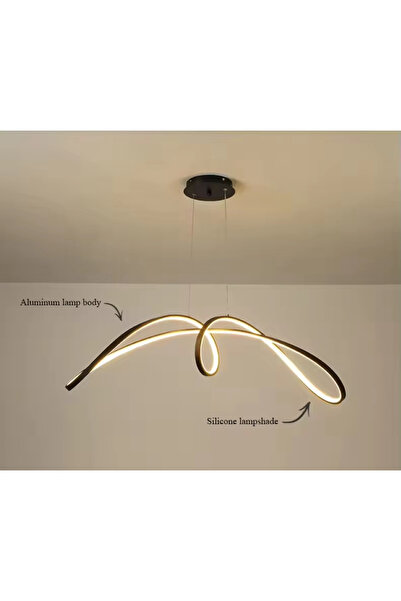 OEM LED chandelier, suspended, 108W, black, warm/neutral/cold light, adjustable height, remote control