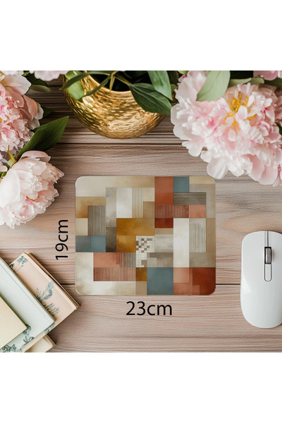 Luluyen Подложка за мишка с последователни цветни ивици - 19x23 см 2 мм правоъгълна подложка за мишка с вносно покритие