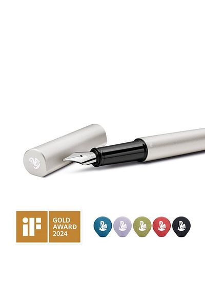 Pelikan Stilou Ineo Elements, peniță M, culoare Clearing Breeze, material metal, include cutie cadou metalică