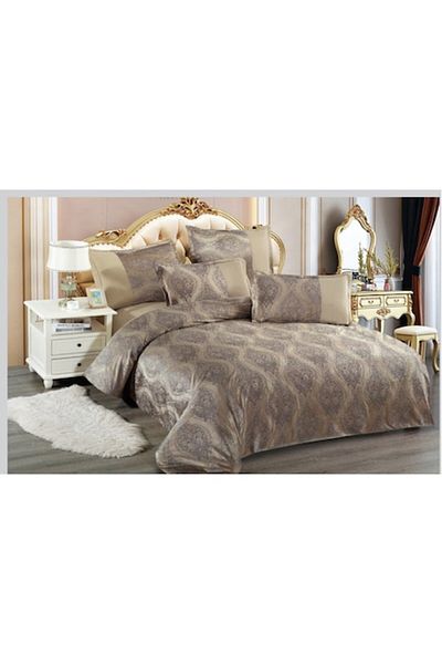 Inovius Velvet Bed Linen, Double Bed Size, 2 Persons, 6 Pieces - EAT233
