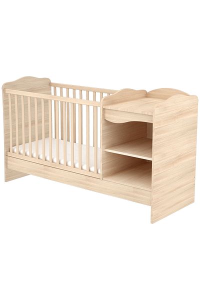 Hubners Convertible Wooden Baby Crib Eva Kombi 120×60 cm