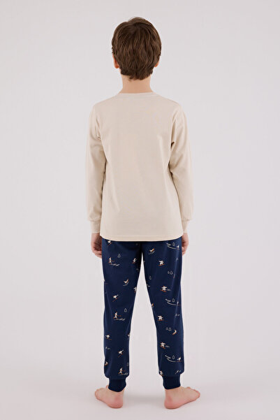 Arnetta Boy's Beige Pajama Set