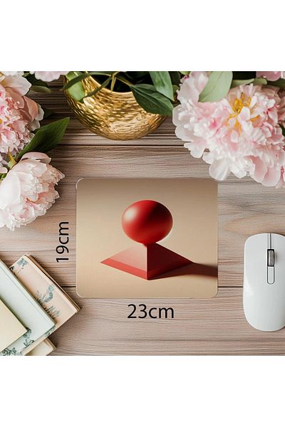 Luluyen Модерна подложка за мишка с геометричен баланс - 19x23 см, 2 мм, правоъгълна, вносна, с печат