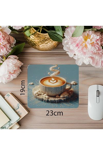 Luluyen Aesthetic and Functional Code + Coffee Mousepad - 19X23 cm 2 mm Rectangle Imported Printed Mouse Pad