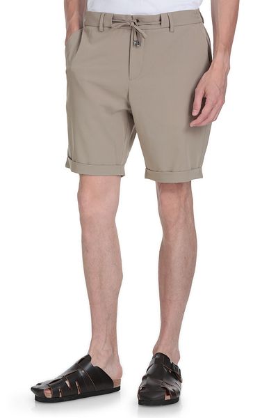 Hatemoğlu Beige Relaxed Cut Shorts with Side Pockets