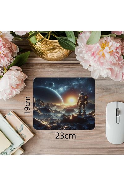 Luluyen Tehnologie și univers într-un singur mouse pad - 19x23cm 2mm dreptunghiular importat imprimat mouse pad