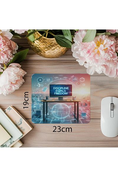 Luluyen Bright Surface Oral Mousepad – Freedom Slogan - 19X23 cm 2 mm Rectangular Imported Printed Mouse Pad