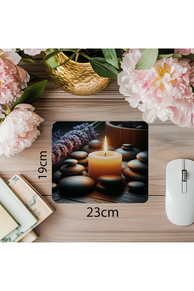 Luluyen Indoor Peace Mousepad – Candle Effect - 19X23 cm 2 mm Rectangular Imported Printed Mouse Pad