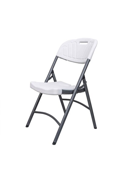 Z-Tools Scaun pliant din plastic pentru terasă, alb / ZTS 8192W