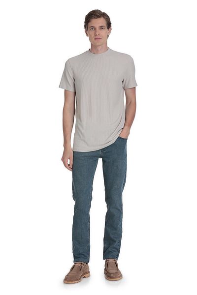 Hatemoğlu Ecru Regular Fit Crew Neck T-Shirt