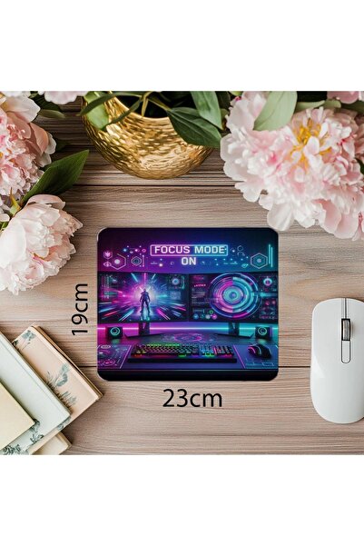 Luluyen Подложка за мишка Focus and Win Designed - 19x23 см, 2 мм, правоъгълна, вносна, с печат