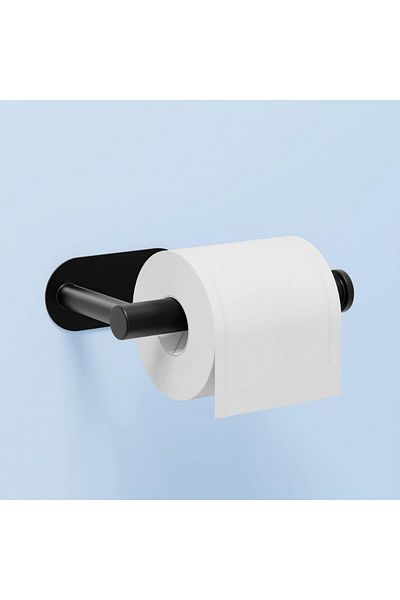 Susswiff toilet paper holder, metal, black, 16 x 8.8 x 10 cm