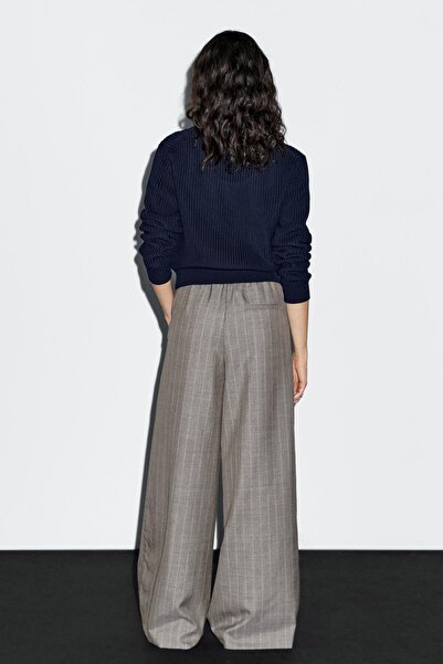 Massimo Dutti %100 yün ince çizgili pantolon