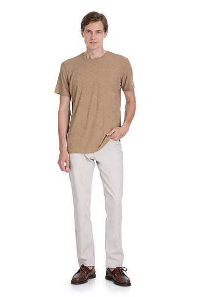 Hatemoğlu Mink Regular Fit Crew Neck T-Shirt