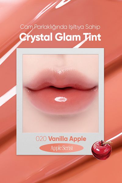 CLIO Intense Shimmer Tint Without Sticky Feeling Crystal Glam Tint (20 Vanilla Apple) Appleseries
