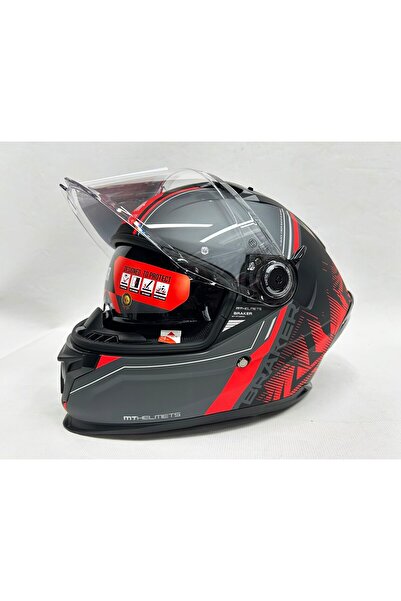 MT Braker Sv Charm B5 Mat Renk - Şefaf Vizörlü- Iç Güneş Vizörlü - Motosiklet Kaskı V-28b