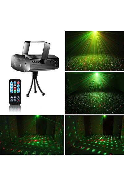 Lepson Proiector laser cu 6 figurine, proiecție roșie și verde, telecomandă, senzor de sunet