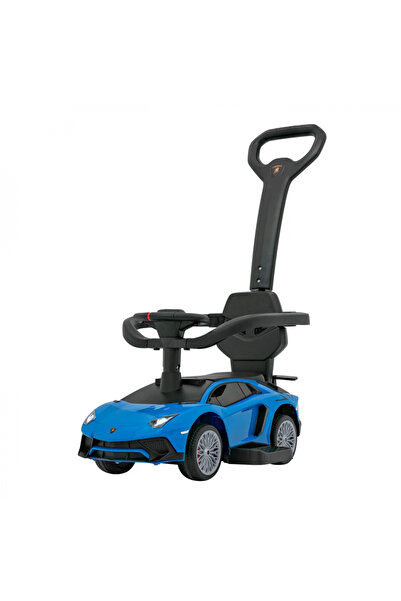 Ramiz Masinuta copii de impins Lamborghini Aventador Blue, cu maner parental ...