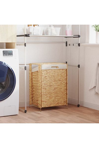 vidaxl Laundry Basket 44x34x64 cm Water Hyacinth
