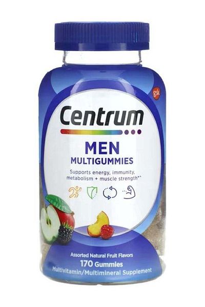 Centrum Men Multi Gummies Natural Mixed Fruit 170 Gummies