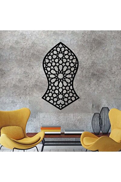 Marktna منحوتة اكريلك اسود بتصميم زخرفة