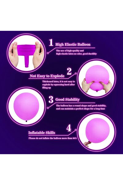 Generic 100 Pcs UV Neon Balloons Glow in the Dark Party Balloons for Birthdays, Weddings, and Blacklight Par