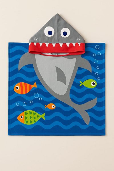 My Kids Wear Poncho Children's Beach Towel-11914
