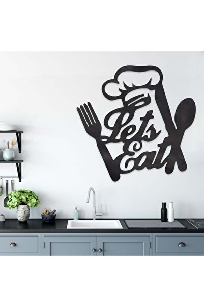 Marktna Black acrylic painting with the print "I love eating and cooking"