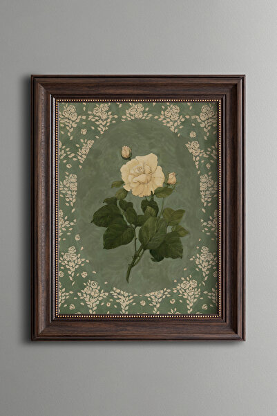 epiqart Gül - Vintage Desenli Çerçeve