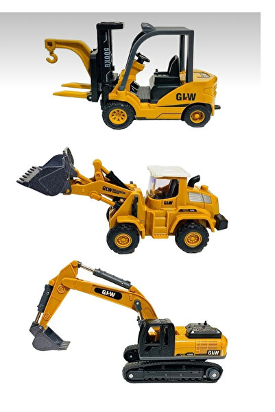 Vardem مجموعة البناء لعبة الهندسة المعدنية للأطفال مكونة من 3 قطع من البلدوزر...