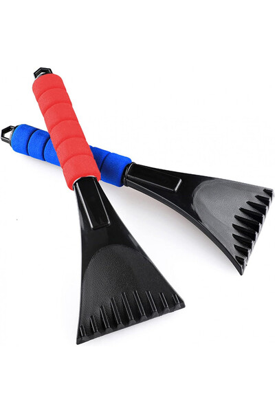 Helweet Set of 2 windshield ice scrapers, ABS, red/blue/black, 280 x 95 x 25mm