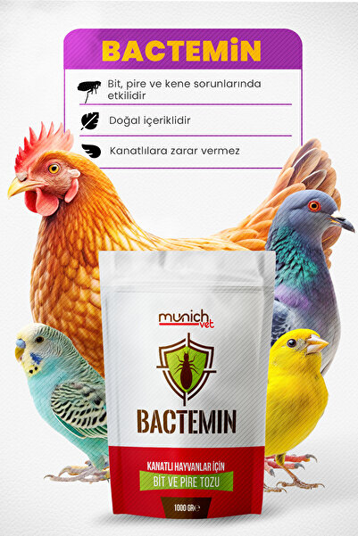 Munich Vet Bactemin Kanatlı Hayvan Bit Pire Tozu 1 Kilo