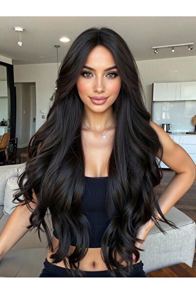 8 Kadına Dair Herşey Uzun Perçemsiz Dalgalı VİP PERUK