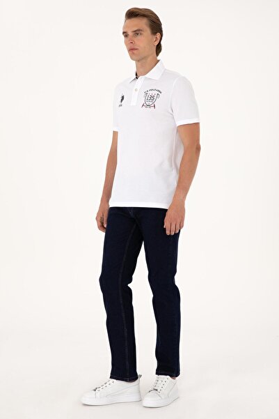 U.S. Polo Assn. U.S. Polo Assn. Férfi egyenes szabású, 98% pamut farmernadrág - kék 2081296