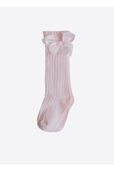 kitikate Bow Knee Socks Pink