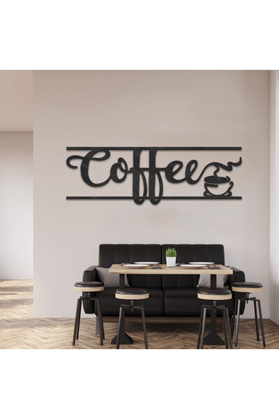 4gdran منحوتة اكريلك اسود بنقشة قهوة