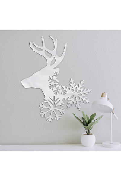 Marktna لوحة اكريلك فضي مودرن بنقشة غزال