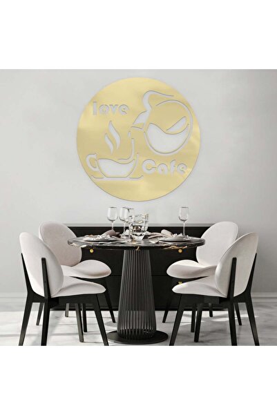 4gdran منحوتة اكريلك ذهبي بنقشة قهوة