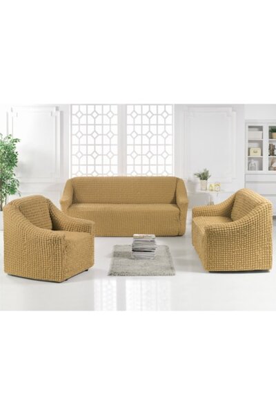 EDRESSIT 3-piece slipcover set - 311, for 3-seater sofa and 2 armchairs, elas...