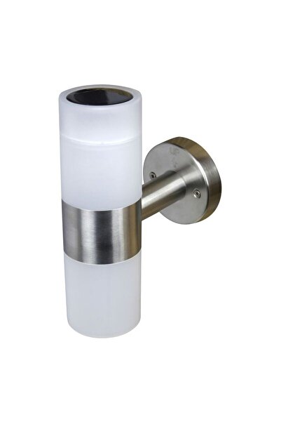 PROCART Lampă solară de perete RGB LED, 2 moduri de iluminare, montare pe perete, oțel inoxidabil, Flink