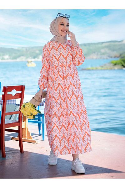DEDEMAX Hijab Dress - Red -