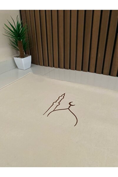 namazify Cami Desenli Keten Seccade - Hediyelik Seccade